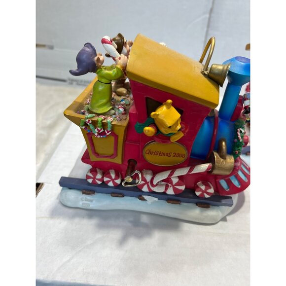 Disney Christmas 2000 train wind up music two piece set works - Picture 2 of 7